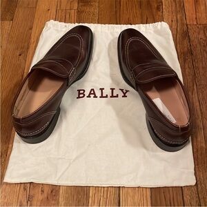 Bally Brown Leather Loafers